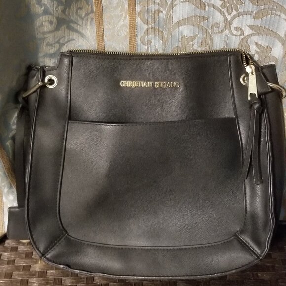 Black Hobo Purse with option crossbody strap - Picture 1 of 7